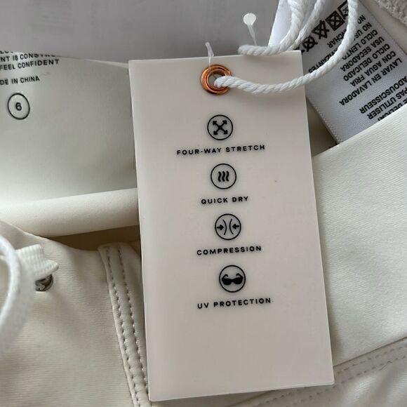 NWT Good American BOMBSHELL LIQUID LACE UP LEGGING in Ivory Size 6/3XL - Picture 8 of 14